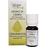 Gisa Wellness - LEGNO DI CEDRO - Olio Essenziale Convenzionale - 100% Puro e Naturale - [10ml] - Ideale per Aromaterapia e Cu
