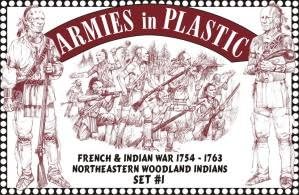 Armies in PlasticAIP5547 French & Indian War Woodland Indians Set 1 x 18