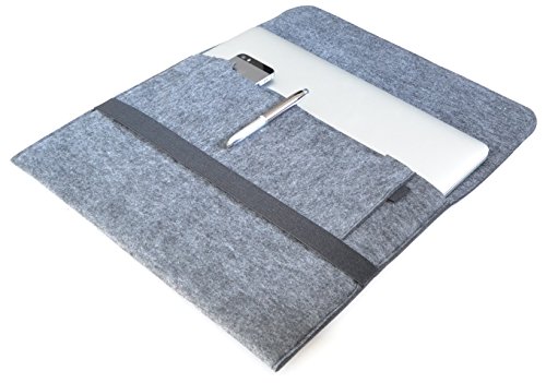 Filztasche Felt Sleeve Laptoptasche – passend für, Asus eePC, Samsung N10 und andere 10″, 10,2″ und 11″ Geräte in schwarz von OKCS® - 3