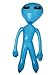 Produktbild 1 x Aufblas-Alien stehend 70cm, verschiedene Farben