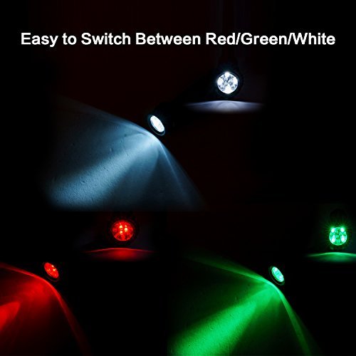 Paragala Außen Handhled Tactical Taschenlampen IPX7 Wasserdicht Rot / Grün / Weißlicht LED Taschenlampen Fackel für die Jagd Fischen Wandern Lesen Detector - 2