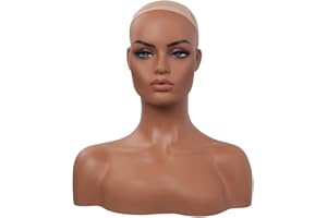 L7 MANNEQUIN Europäisches amerikanisches Modell-Kopf-Display-Requisiten, Mannequin-Kopf mit Schultern, Brust