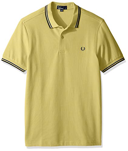Fred Perry Twin Tipped Shirt, Polo para Hombre, Amarillo (Chartreuse/Royal E13), Large (Tamaño del Fabricante:L)