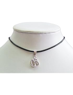 Kinder Trachten Halskette mit Brezel Anhänger - Süßer Schmuck für Mädchen zu Dirndl und Kleidern