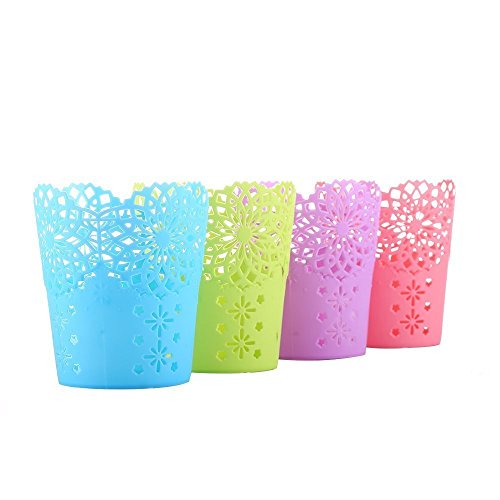 Da.Wa Schneiden Pflanze Vase Topf Stift Make-up Bürstenhalter Schreibtisch Ordentlich Organizer Veranstalter Aufbewahrungskorb - 4