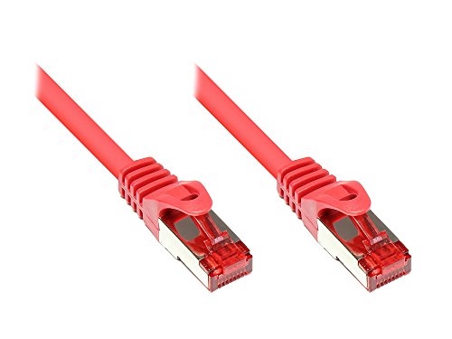 kabelmeister® Cat.6 Ethernet LAN Patchkabel mit Rastnasenschutz - S/FTP, PiMF, PVC, 250MHz - Gigabit-fähig - rot, 5m