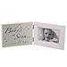 Double White MDF Frame "Baby's Scan"& Matt Silver Plaque Precious Photo Frame