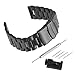 Produktbild BEWISH 24mm Uhrarmband Edelstahl Ersatzband Solide Kurve Bogenlinie Metall Uhr Band Riemen Uhrenarmbänder Ersatz Edelstahlschliesse Faltschließe Uhr Armband Smart Watch Wrist Strap Band Replacement