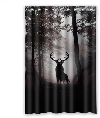 Doubb Custom Deer in the Forest waterproof polyester fabric room Shower Curtain 120cm x 182cm