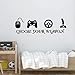 Produktbild Gamer Vinyl Wandaufkleber ps4 Videospiel Spielzimmer Joystick Wandtattoos Schlafzimmer Spiel Zone Decor Aer Wandbild Aufkleber Jungen Geschenke 57x36cm