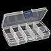 MaddoxStore 1 Pc Empty Case Box Storage 10 Cells for Nail Art Tips Gems
