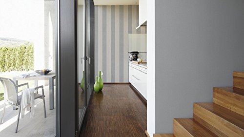 A.S. Création Vliestapete Elegance Tapete mit textilartiger Oberfläche Unitapete 10,05 m x 0,53 m grau Made in Germany 293022 2930-22 - 3