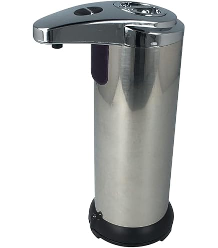 Dispenser Sapone Automatico, Acciaio Inossidabile, Sensore Movimento infrarossi, Base Impermeabile, Interruttore Regolabile, Bagno, Cucine, Hotel, Ristorante