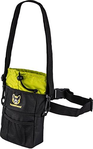 Dog Treat Bag | 4 in 1 with Waist Strap, Belt Clip, Belt Straps and Shoulder Strap | 4 Compartments