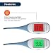 MeasuPro Fever Thermometer with Fever Alert for Oral, Rectal, Underarm and Axillary Use with Soft Bendable Tip, Waterproof, Color Changing Fever Indication and Memory
