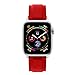 Produktbild kashyk Uhrenarmband kompatibel mit für Apple Watch Armbänder 44mm 42mm 40mm 38mm,Soft Silikon Verstellbares Ersatz Uhrenarmband Straps Silikon Uhrenarmband Series 4/3/2/1 (Rot)