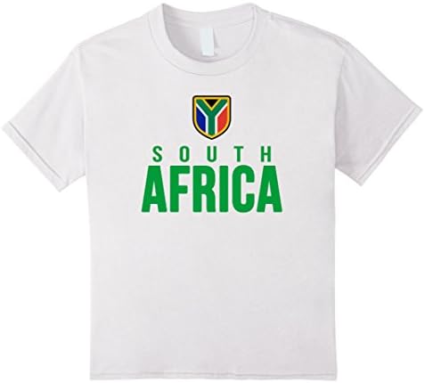 Kids SOUTH AFRICA T-shirt 2016 2017 South African Flag 8 White