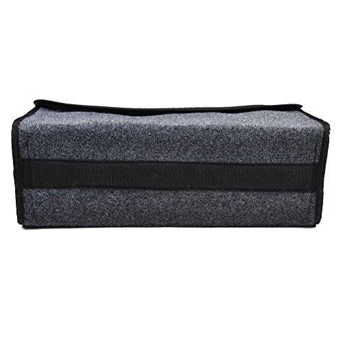 Sac de Rangement Coffre Voiture Sacoche pour Coffre Voiture Universel avec velcros/scratch 19,29x 6,30x 9,45 pouces par sweetlife (Gris+Noir )