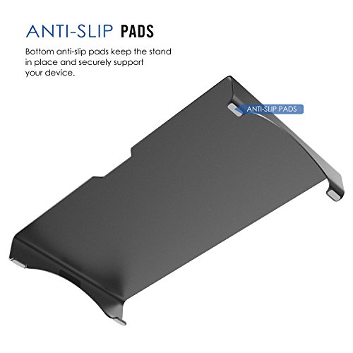MoKo Monitor Ständer – Universal Aluminium Bildschirm Halter Halterung Stand mit Keyboard Storage für Monitor / Laptop / iMac / MacBook / PC Display, Schwarz (Maximales Gewicht bis zu 10kg) - 4