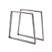 Produktbild Stahl Tischgestell / Tischkufen / Tischbeine 2er Set inkl. Filzgleiter | 2 Stück | Breite 70 cm (50 Trapez) x Höhe 70 cm | Sossai®TKG6, Profil Trapez 20x60mm | Optik: Stahl, gebürstet