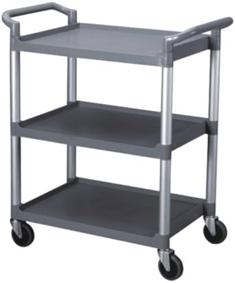 Excellante 33-1/2-Inch by 16-1/8-Inch by 37-Inch, 3-Tier Bus Cart, Grey