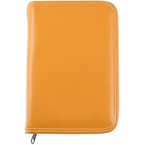 Wöchentlicher 13x19 Basic Organizer mit Reißverschluss-Handmade in Italien-gelb