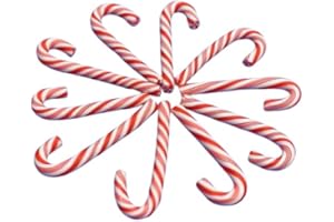 RDECOX Mini Candy Canes Peppermint (10 Pcs) Christmas Candy Canes for Vegetarian & Vegan Sweet & Tangy Flavours Ideal for Christmas Gifts, Christmas Tree Decoration, Birthday Gifts Stockings Gift Sweets