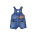 Minoti Baby Boys Cool Denim Bib Short With Antique Brass Detail - 12-18mths