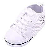 La Vogue Babies Unisex Dog Logo Sneakers Lace Up Trainers (Length 11cm, White)