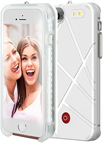 ONTA LED Illuminated Power Bank Battery Charger Cell Phone Case Cover for iPhone 6 plus?Light Up Luminous Selfie Cell Phone Cover for 5.5Inch,Flashlight fit for Night Life,Selfie (WHITE)