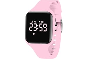aswan watch Orologio Digitale Bambina Bambino con Contapassi,Calorie e Distanza senza App,Sveglia, Cronometro, Data, Luce-Orologio da polso Ragazza Ragazzo con Cinturino in Silicone