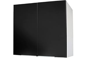 BERLIOZ CREATIONS Berlioz créations - Mueble Alto de Cocina con 2 Puertas, Otros, Negro Mate, 60 x 33
