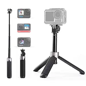 PGYTECH Action Camera Extension Pole Tripod/Selfie Stick Mini Compatible with DJI OSMO Pocket/Osmo Mobile 3/GoPro/OSMO Action Camera 1/4 Thread Port for Expansion Accessories, 14.5-40cm