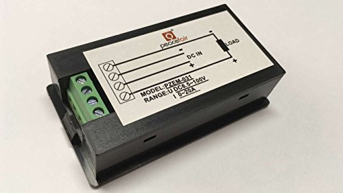 JSDL Digital Multimeter DC 6,5-100V 20A Spannung Monitor Energie Meter DC Volt Endstufe testen Gauge Monitor LCD Blau Hintergrundbeleuchtung Digitalanzeige mit integrierten Shunt - 3