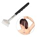 Produktbild Relaxdays Teleskop Rückenkratzer, ausziehbare Kratzhand, für Rücken, weicher Griff, 20 bis 56 cm lang, Edelstahl, Silber