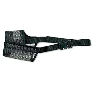 DreamAuro Strap Net Wire Muzzle for Pet Safety Collar for Anti Biting Dog (Black) (Medium - M)