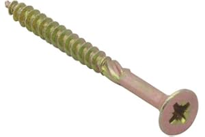 FORGEFIX Spectre Advanced Multi-purpose Woodscrews | 5.0 x 60mm | Zinc Yellow Passivated | Box 100