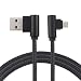 Produktbild USB Kabel Ladekabel Quick-Charge USB Verbindungskabel HDMI-Kabel stabil Datenübertragung geflochtenes Datenkable Nylon-geflochtenes Micro USB 90 Grad rechtwinklig 2A Schnelles Daten-Sync-Ladekabel