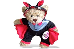 Build your Bears Wardrobe Teddy Bear Clothes Devil Valentine Halloween Outfit fits Build a Bear (Black-Red)