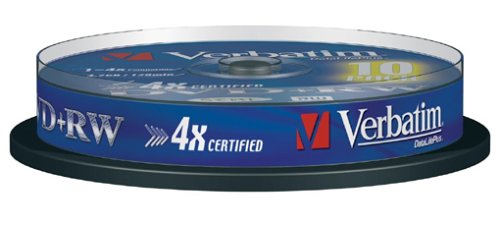 Verbatim DVD+RW 4X 4,7GB 10er Spindel DVD-Rohlinge