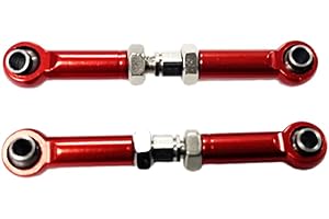 tieedhfu Lenkgestänge aus Aluminiumlegierung für 1/14 MJX 14209 14210 Hochleistungs Lenkgestänge für Hyper Go 14210, Rot