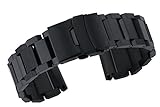 Autulet 20mm Edelstahl Uhrenarmband Herren Schwarz