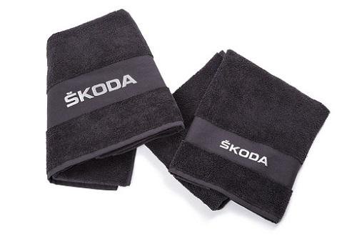 Preisvergleich Produktbild Skoda Handtuch-Set, dunkelgrau - 000084500C