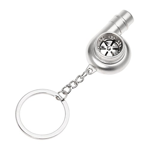 Schluesselanhaenger – SODIAL(R)Turbolader Schluesselanhaenger mit drehendem Schaufelrad Schluessel Anhaenger (Groesse 4.2*1.7*2.8cm£© - 3