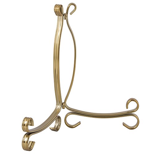 Interdesign 09502EU Astoria Dekorative Staffelei für Bilder, Tellerhalter, Messing Antik, Groß