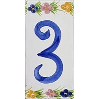 Targhe Numeri Civici cm. 7,5 x 15 Ceramica Handmade Le Ceramiche del Castello Made in Italy