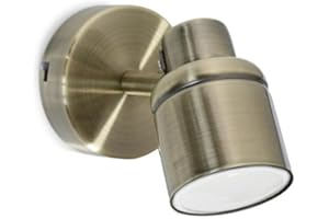 ValueLights | Antique Brass Single Spotlight Adjustable GU10 Spotlight | Bath Wall Lights, Home Décor & Improvement Essential