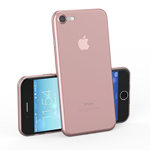 esorio® Apple iPhone 7 Hülle Case mit Kameraschutz + Lightning Staubschutz in rosegold - 6