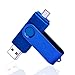 Produktbild SUNWORLD 32GB Dual USB-Stick Speicherstick OTG (On the Go) Swivel Flash Drive für PC Andriod Samsung Galaxy S7 HTC One Blau