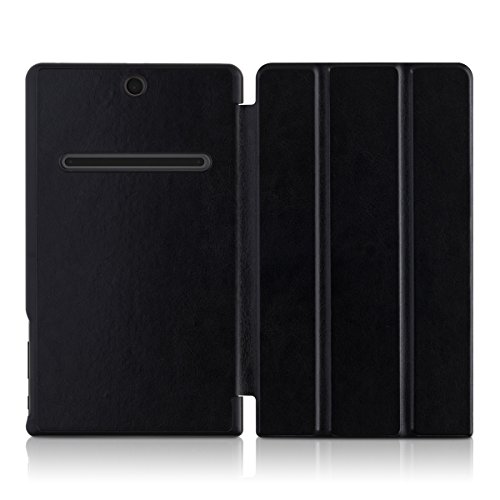 3in1 Set: kwmobile Hülle für Dell Venue 8 7000 (7840) – Smart Cover Case Tablet Schutzhülle Kunstleder – Ultra Slim Tabletcase Schwarz + Folie, kristallklar + Stylus, Schwarz - 4